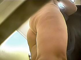 Amateur doll flashing nude tits and both slits on voyeur cam