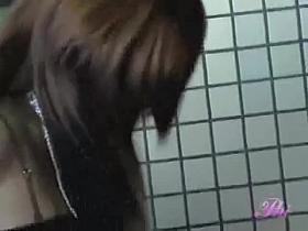 She uses her coat as a skirt after being skirt sharked