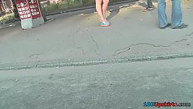 Divine upskirt xxx with an amateur brunette cutie