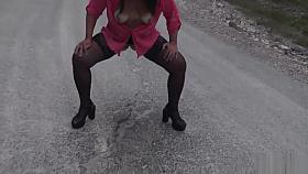 Public sex in the city with slutwife Marion