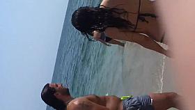 French girl thong beach