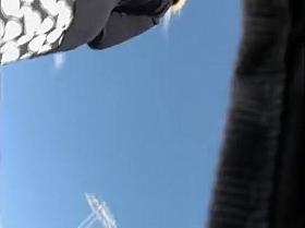 Hot round ass under a skirt