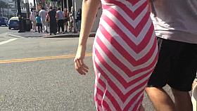 Striped dress hottie