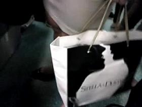 Female Muscle legs in bus