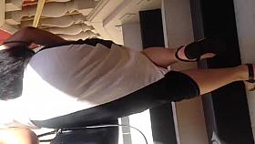 Asian in see thru dress