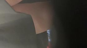 Upskirt upshorts hairy stained dress