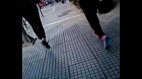 Greek Mom and NOT her daughter walking