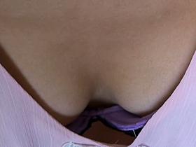 Cute japanese girl is walking up the stairs in her dress