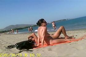 Naked older lady with nice breasts