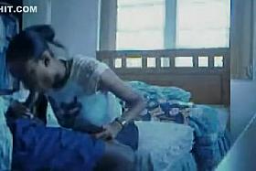 Dark man stroking his women that are dark fine round boobs