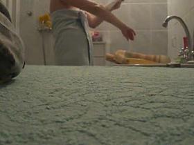 wife tits after bath