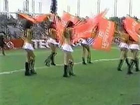 Cheerleader bitches in explicit clothing candid video