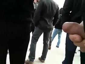 straight guy cumshot in public