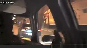 Shows tits while driving in the car