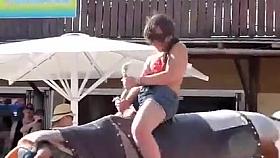 Nipple Slip on a bull