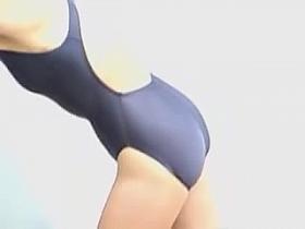 What a beautiful and big candid ass in blue swimsuit 07zzd