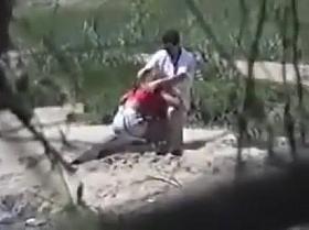 Outdoor blowjob video - voyeur