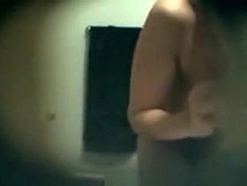 wife with big tits after shower