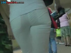 Asses in taut panties