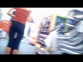 Petite Spanish Chick in Tight Leggings with Panty Lines