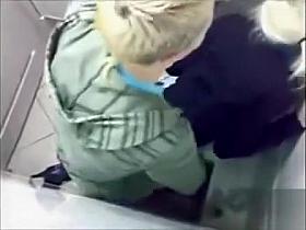 Pounding her pale ass in the club toilet