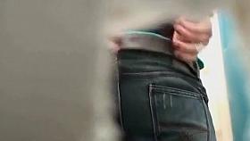 Hairless pussy with a tampon inside of it