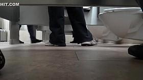Foot fetish cam in the public lavatory