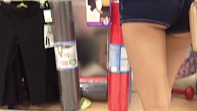 Asian in Booty Shorts