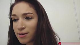 Cutie babe Naiomi Mae fucking hard large massive dick