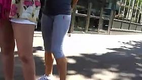 Candid Camel toe in tights