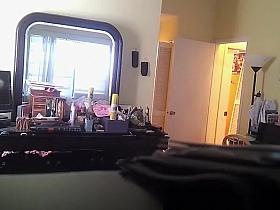 Bedroom concealed camera catches milf