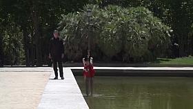 Brunette ass caned and spanked in public