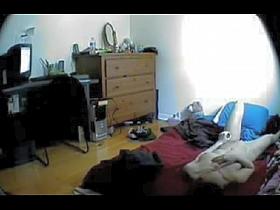 Nasty home porn recorded on the working spy camera