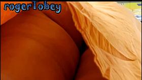 Unbelievably enthralling ass in an upskirt voyeur video