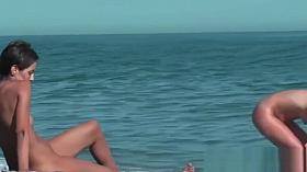 Nudist beach with horny naked women great looking naked babe