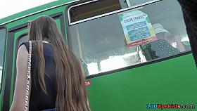 Slender hot girl upskirt video in the public transport