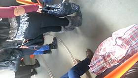 spy sexy hot brunette ass in bus romanian