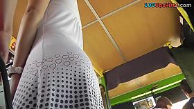 Hot butt looks awesome filmed on the upskirt spycam