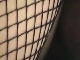 Public up skirt pussy with babe in fishnet stockings