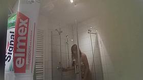 Cute German caught in the shower 1