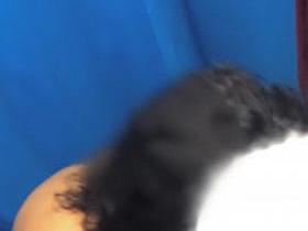 Latina babe putting on swimsuit in the dressing room