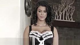 Tanned babe gets slammed hard