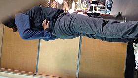 Latina working on her butt cheeks#2