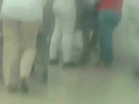 Nalgona en la tienda