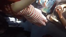 Although she was suspicious of me, I managed to upskirt her