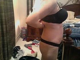 Laptop Cam - Putting Her Bra On