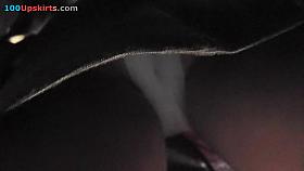 Secret-revealing upskirt closeup