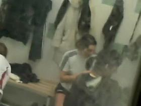 Hot high school girls peeped in a locker