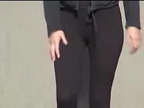 Nice tight pants wrapping the candid amateur booty 01g