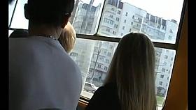 Upskirt Tan Pantyhose On Tram
